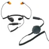 Kit micro laryngophone pour IC-M37E comprenant un caque intra-auriculaire et un PTT renforcé pour environnement difficile. Système IP68, léger et résistant.