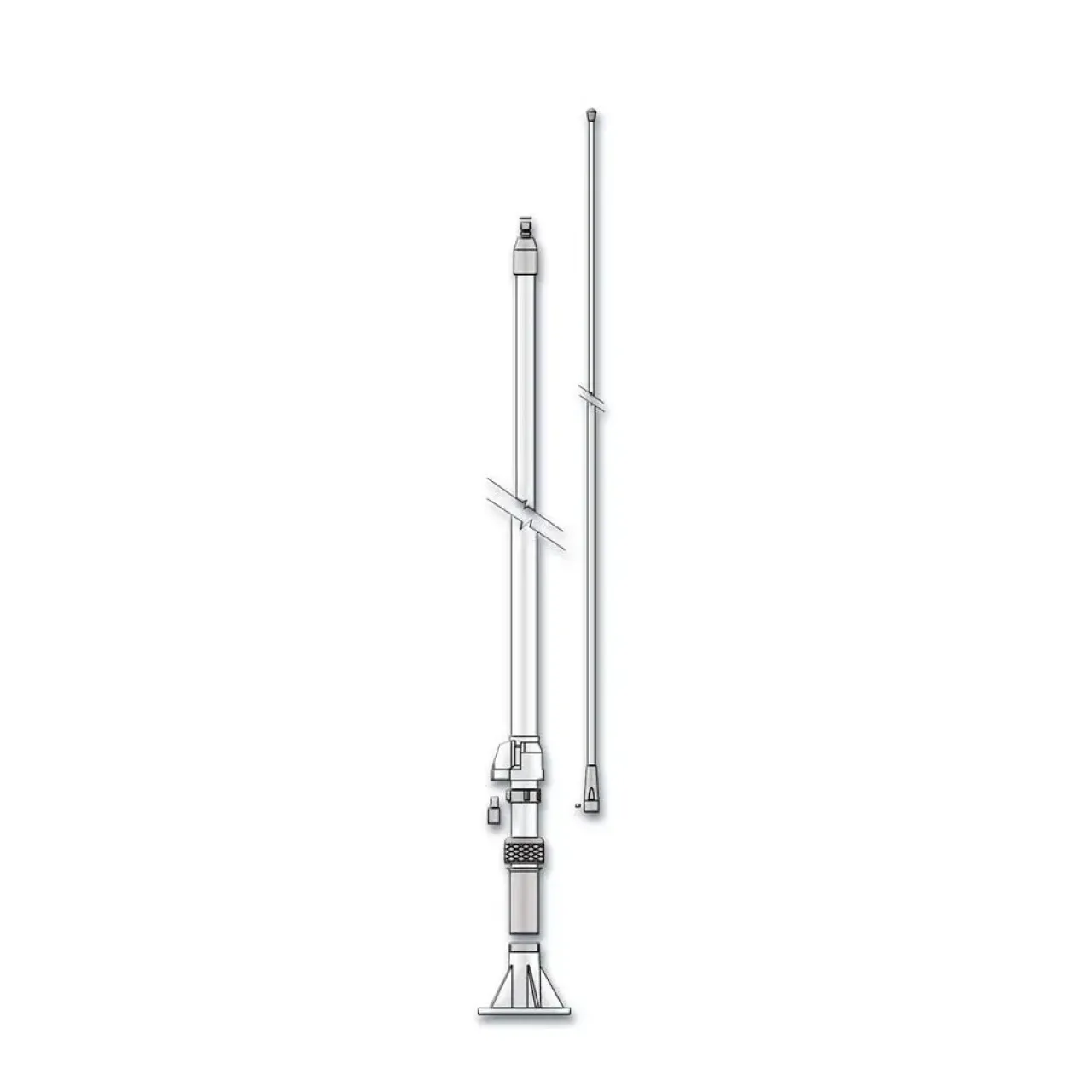 Antenne BLU 1,6-30MHz 1200W 7 mètres 2 brins Fixations non fournies