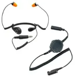 Kit micro laryngophone comprenant un caque intra-auriculaire et un PTT