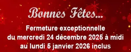 Fermeture de fin annee Boutique