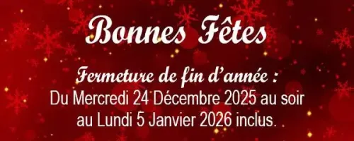 Fermeture de fin annee Boutique