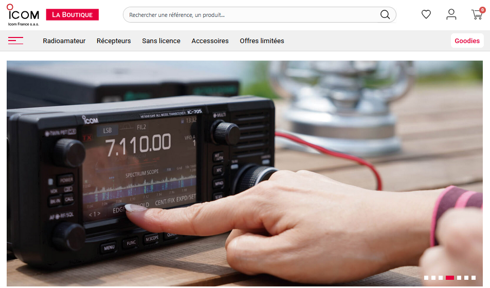 page-accueil-boutique-icomfrance Radioamateur ICOM