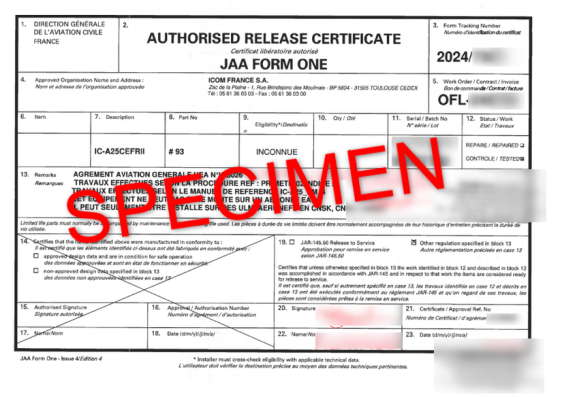 Specimen-duplicata-jaa-form-one  ICOM